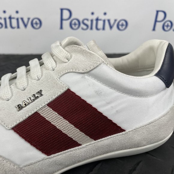 Bally Haldin White Suede Low Top Sneakers US 6 w/ Defect - Picture 7 of 10